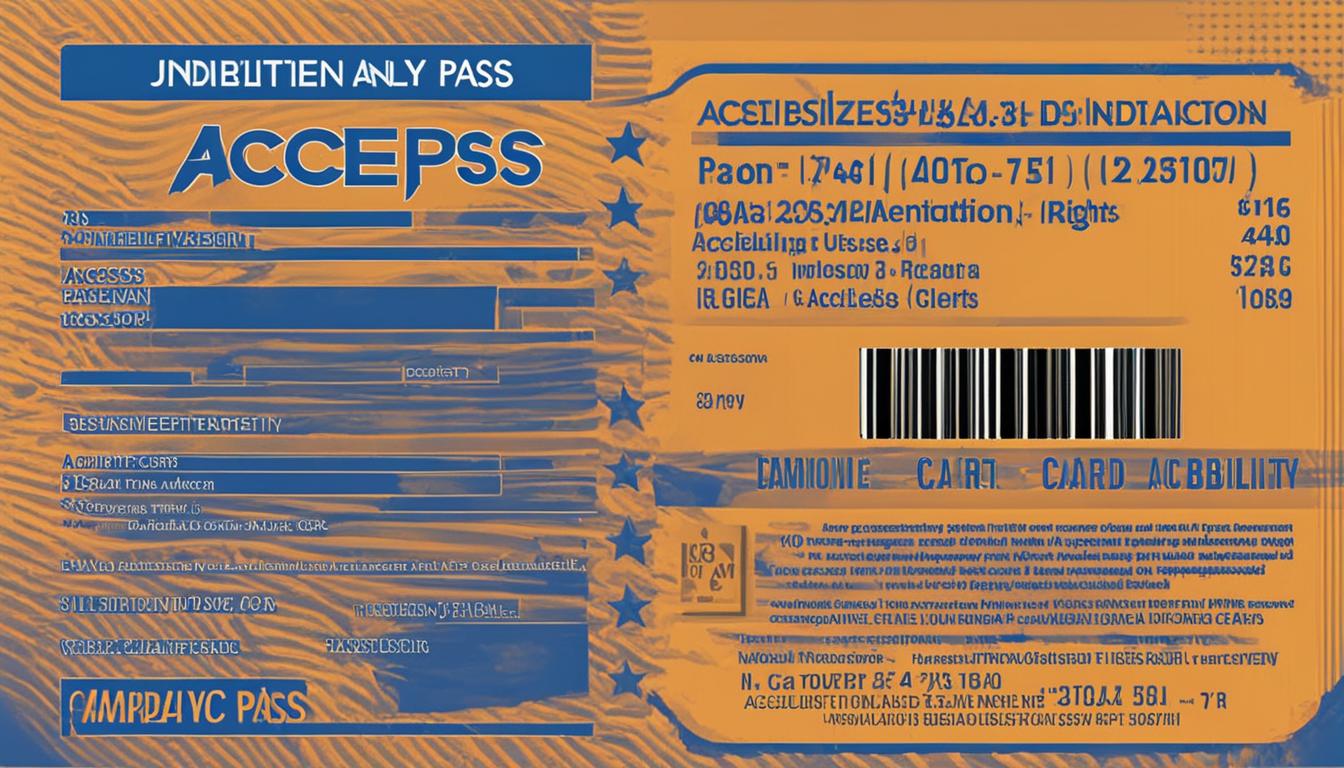 A disability identification card on a wooden surface